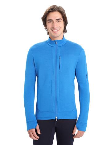 Icebreaker Merino Quantum III Long Sleeve Zip Miesten Huppari Sininen | FI 1262WNBY